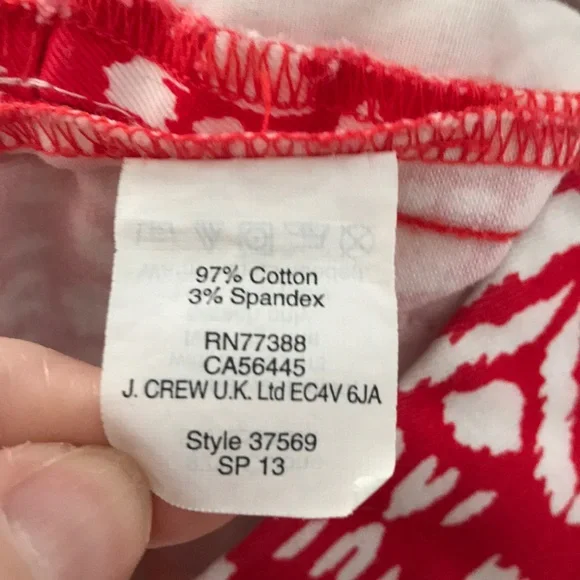 J Crew red & white city fit stretch IKAT shorts - Picture 10 of 12